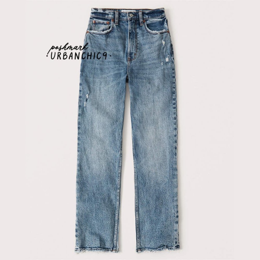 ABERCROMBIE 90s Ultra High Rise Straight Jean 29 - Picture 4 of 15